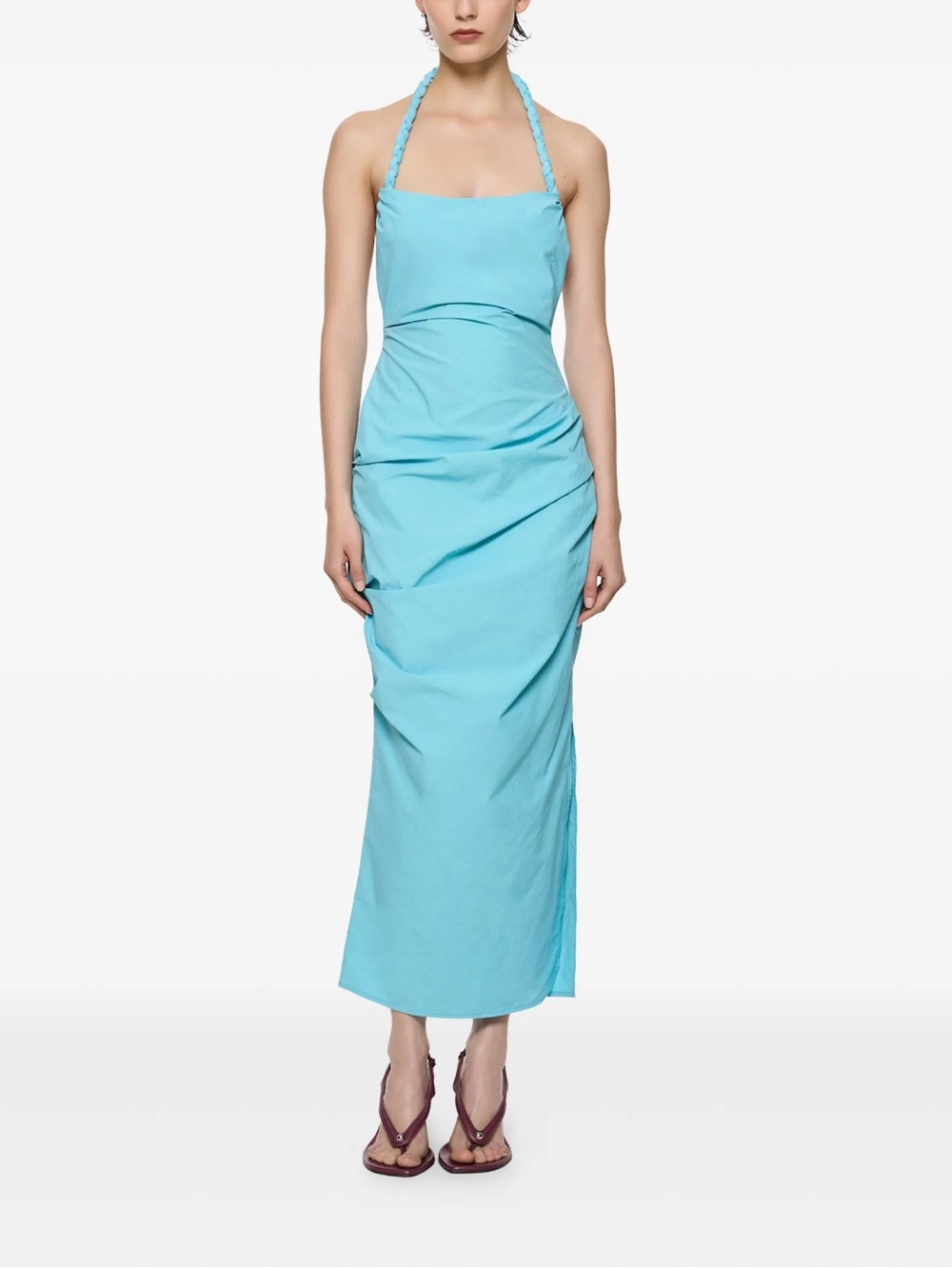 Paris Georgia Aqua Halter Midi Dress